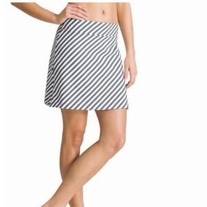 Athleta Sweet Spot Skort Grey White Stripe XL Tall Skirt Tennis Athletic Skirt